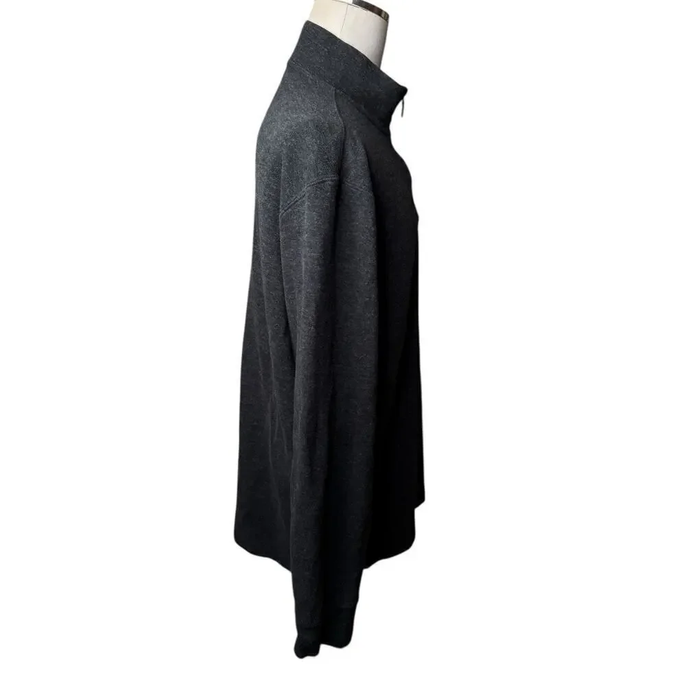 Ralph Lauren Quarter Zip Pullover Sweater Men’s 2XL Charcoal Grey Estate Rib